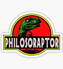 Philosoraptor Meme Funny Velociraptor Dinosaur T Shirt Sticker