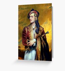Thomas Phillips - Lord Byron in Albanian Dress Greeting Card