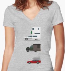Motorhome challenge Women's Fitted V-Neck T-Shirt