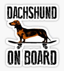 Dachshund on board Sticker