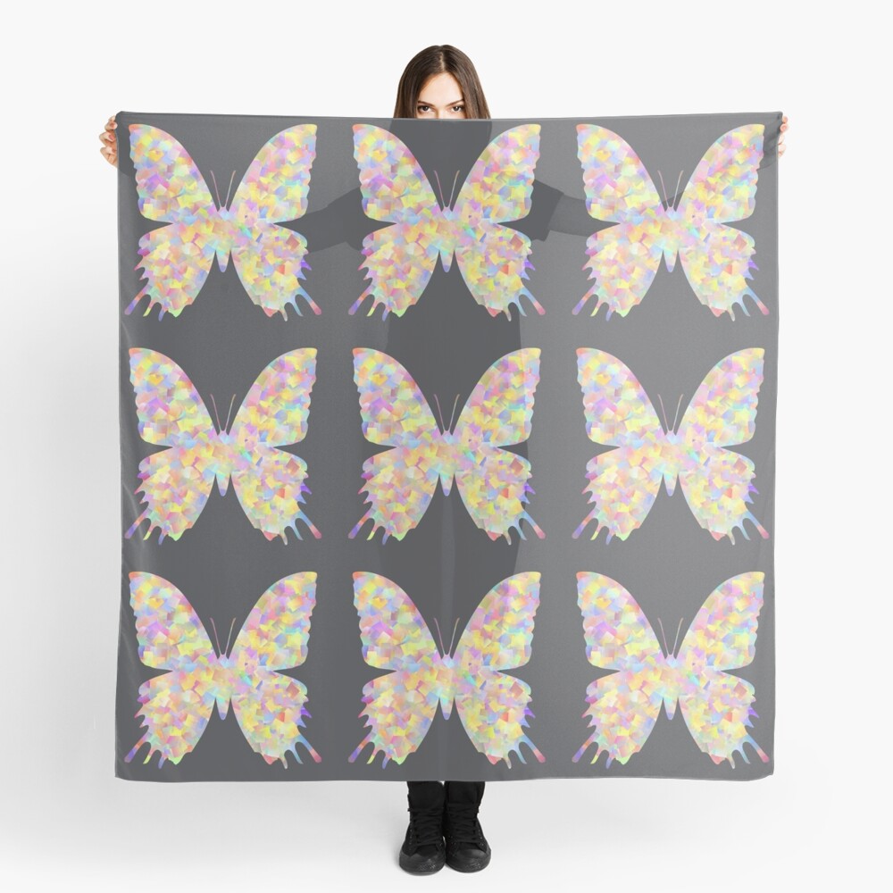 Pastel Motley Butterfly Scarf