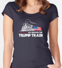 All Aboard the Trump Train! Women's Fitted Scoop T-Shirt