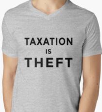 TAXATION IS THEFT Men's V-Neck T-Shirt