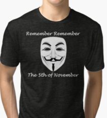 Guy Fawkes - Remember Remember Tri-blend T-Shirt