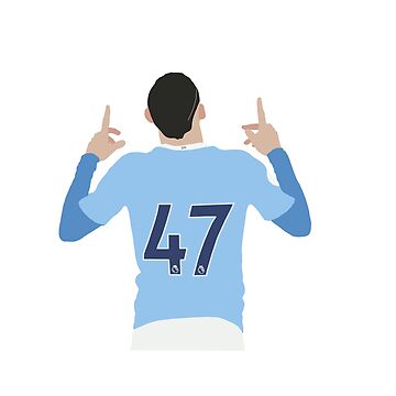 Phil Foden football jersey with number Sticker for Sale by Justtrendytees