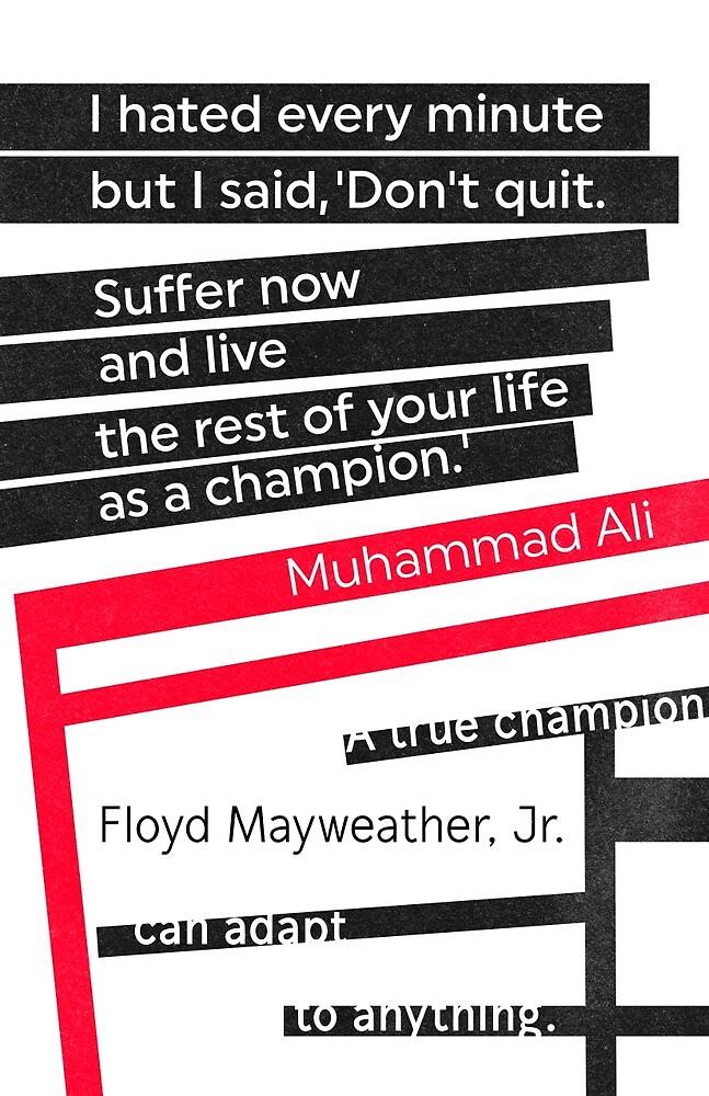"Quote for champions" by Pranatheory | Redbubble