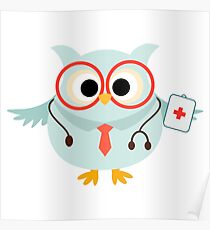 Medical Profession Owl Doctor Poster