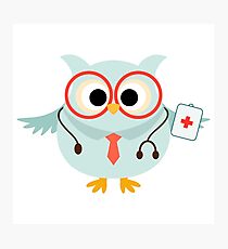Medical Profession Owl Doctor Photographic Print