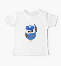 Professions Owl Police Officer Policeman Baby T-Shirt