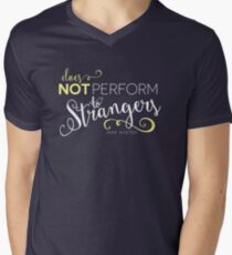 Jane Austen: "Perform to Strangers" V-Neck T-Shirt