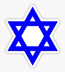 Star of David, blue and thick Sticker