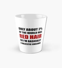 Red Hair Majestic Unicorn Tall Mug