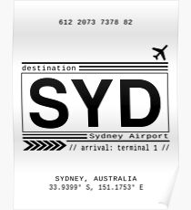 Sydney Flughafen Poster