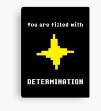 UNDERTALE - DETERMINATION T-SHIRT (SAVE POINT) Canvas Print