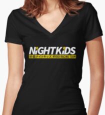 Night Kids Women's Fitted V-Neck T-Shirt