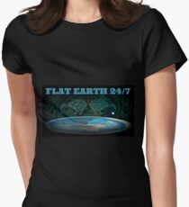 24/7 FLAT EARTH Women's Fitted T-Shirt