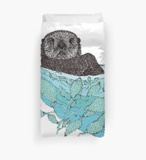 Sea Otter Sketch Color Duvet Cover