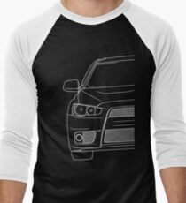 Evo 10 outline - white Men's Baseball ¾ T-Shirt