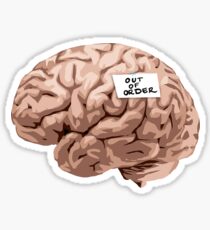 Out of Order Brain Sticker