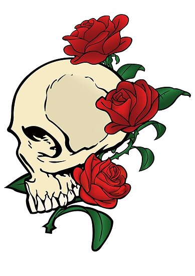 Póster «Calavera y rosas» de Pierpax21 | Redbubble