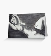 Reclining 3 - Female Nude Greeting Card