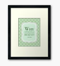 Leslie Knope Breakfast Foods Quote Framed Print