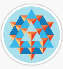 64 Tetrahedron Grid Sticker