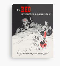 How Red Is The Little Red School House Metal Print