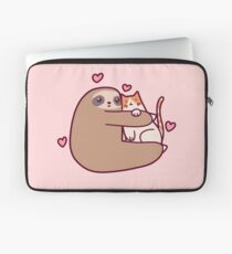Sloth Loves Cat Laptop Sleeve