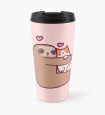 Sloth Loves Cat Travel Mug