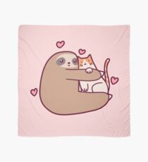 Sloth Loves Cat Scarf