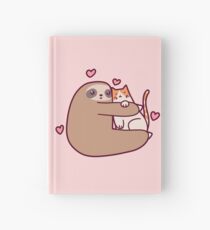 Sloth Loves Cat Hardcover Journal