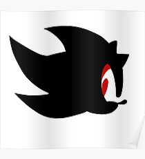 Shadow the hedgehog silhouette Poster