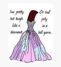 Beef Jerky in a ball gown Photographic Print