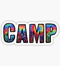 CAMP rainbow tiedye Sticker
