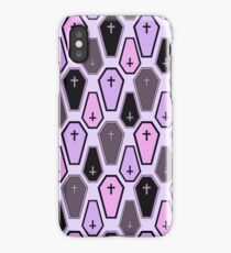 Pastel Coffin Pattern iPhone Case
