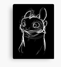 Toothlessketch Canvas Print
