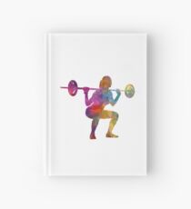 Body building woman isolated Hardcover Journal