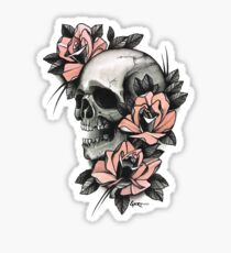 Skull and Roses Sticker