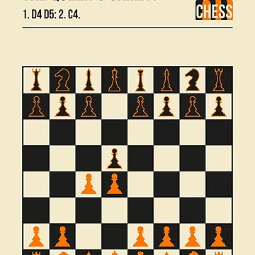 The Queens Gambit Chess Opening Poster Fine Art Print Greeting Card for  Sale by Jorn van Hezik