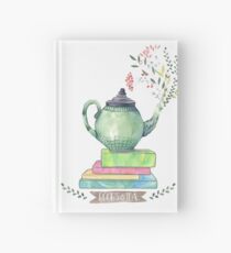 Books & Tea Watercolor Hardcover Journal
