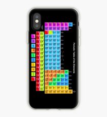Vinilo o funda para iPhone Tabla periódica de color vibrante en negro