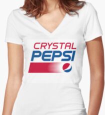 Pepsi Crystal Women's Fitted V-Neck T-Shirt