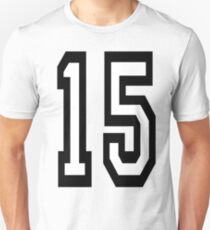 15, TEAM SPORTS, NUMBER 15, FIFTEEN, FIFTEENTH, Competition, Slim Fit T-Shirt