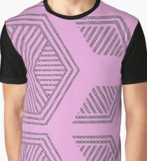 Halftone Pattern Purple Graphic T-Shirt