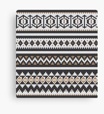 Scandinavian knitted pattern Canvas Print