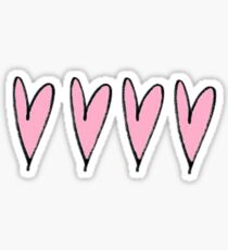 row of hearts Sticker