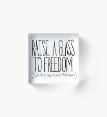 Raise A Glass Acrylic Block