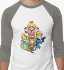Peach, Samus, Rosalina & Zelda Men's Baseball ¾ T-Shirt