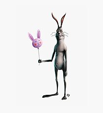 Rabbit & Balloon Photographic Print